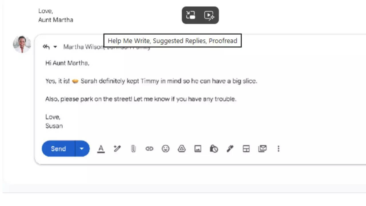 Gmail smart writing