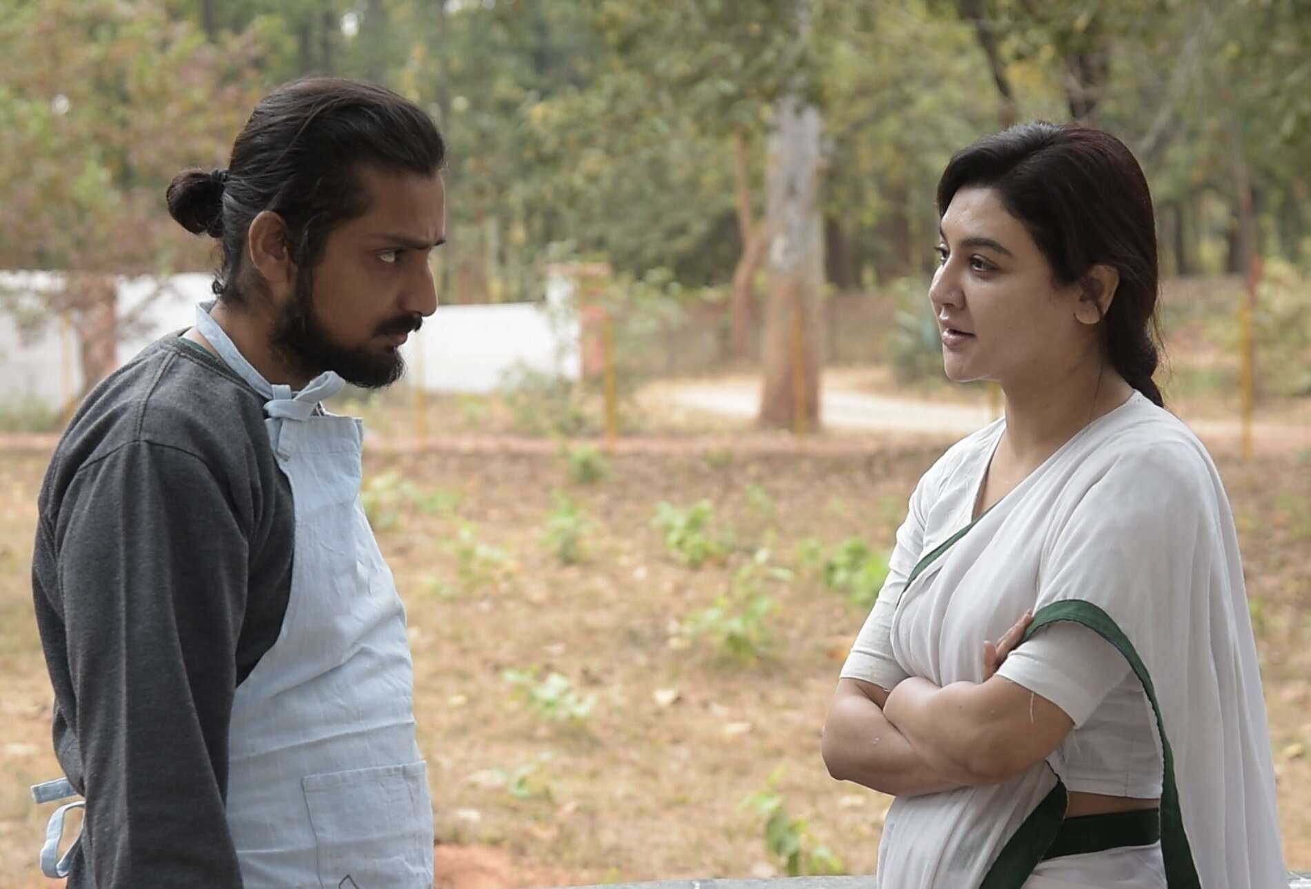 Jaya Ahsan with director Soukarya Ghoshal during the shooting of 'OCD'