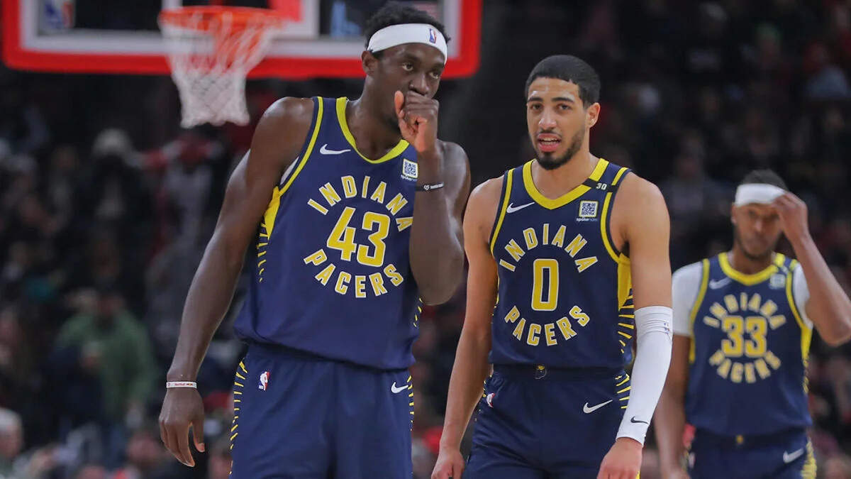Pascal Siakam and Tyrese Haliburton
