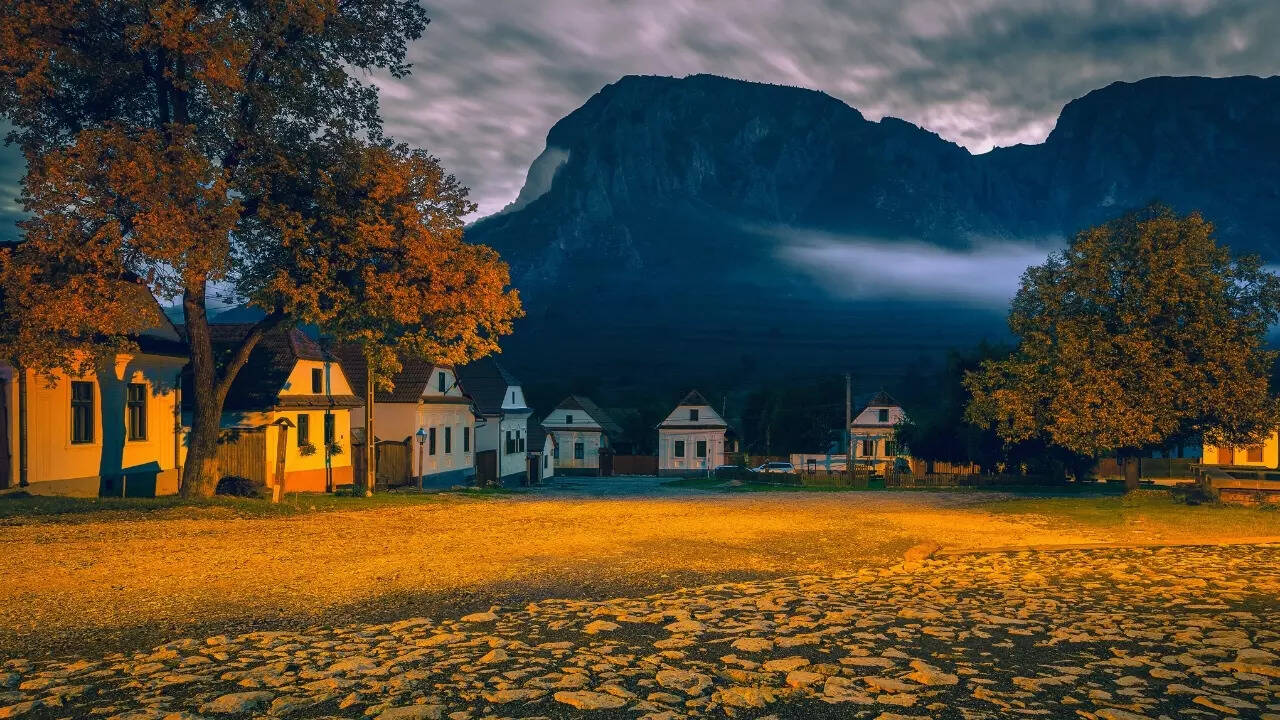 Early morning in Rimetea in Romania