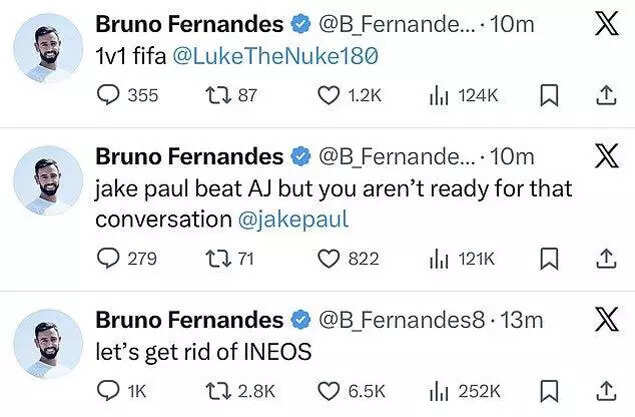 A sample of hacked account's posts