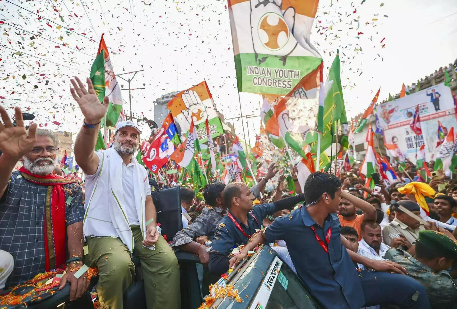 Voter Adhikar Yatra in Bihar.