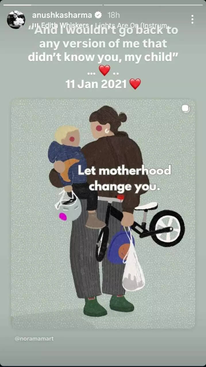 Anushka Sharma Instagram story.