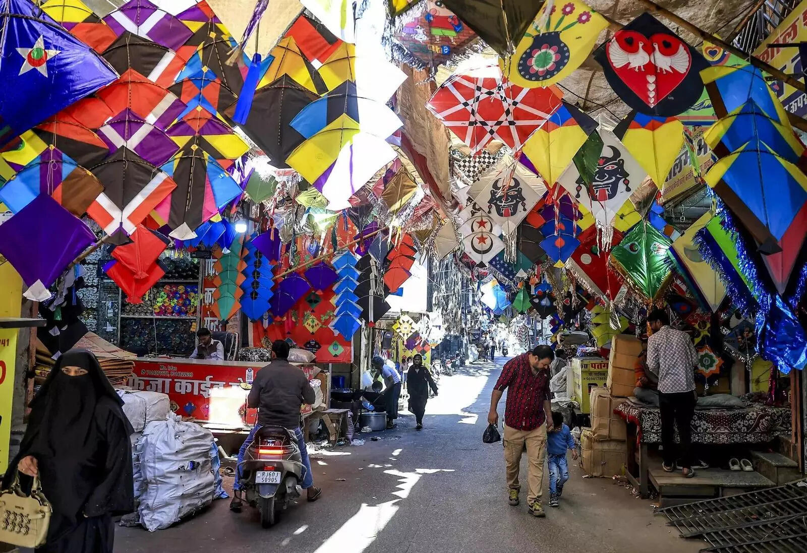 Kite market in Jaipur ahead of Uttarayan