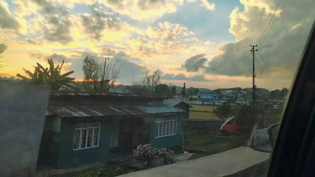 Village along the highway in Meghalaya