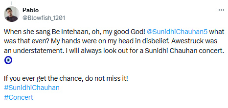 Fans react on Sunidhi Chauhan's concert