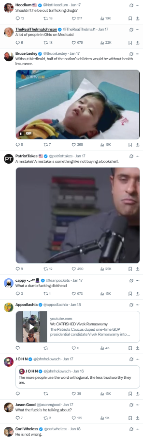 ​X users react to viral video of Vivek Ramaswamy saying Medicare and Medicaid were “mistakes”​