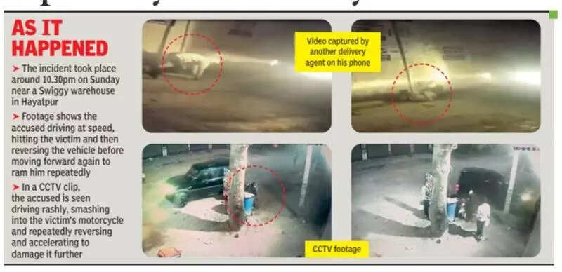 Doctor rams his SUV into delivery rider