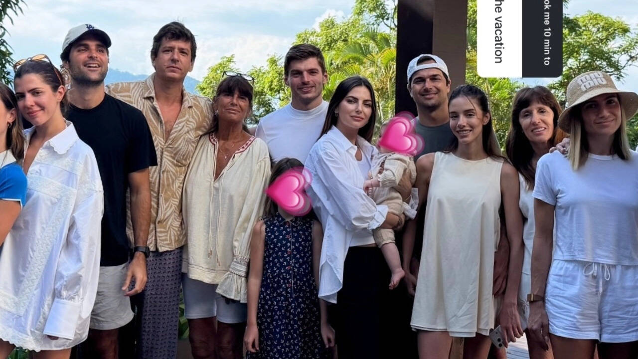Max Verstappen and Kelly Piquet in Brazil