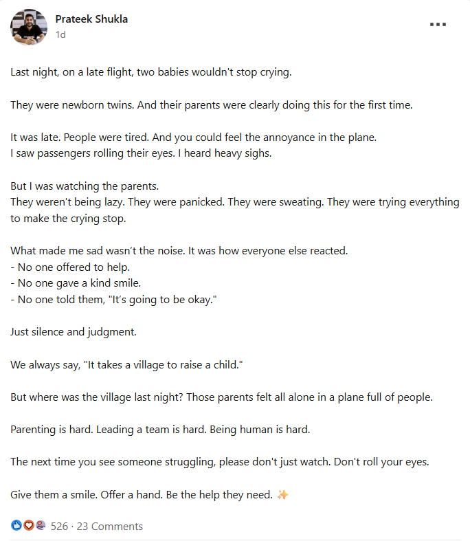 linkedin post