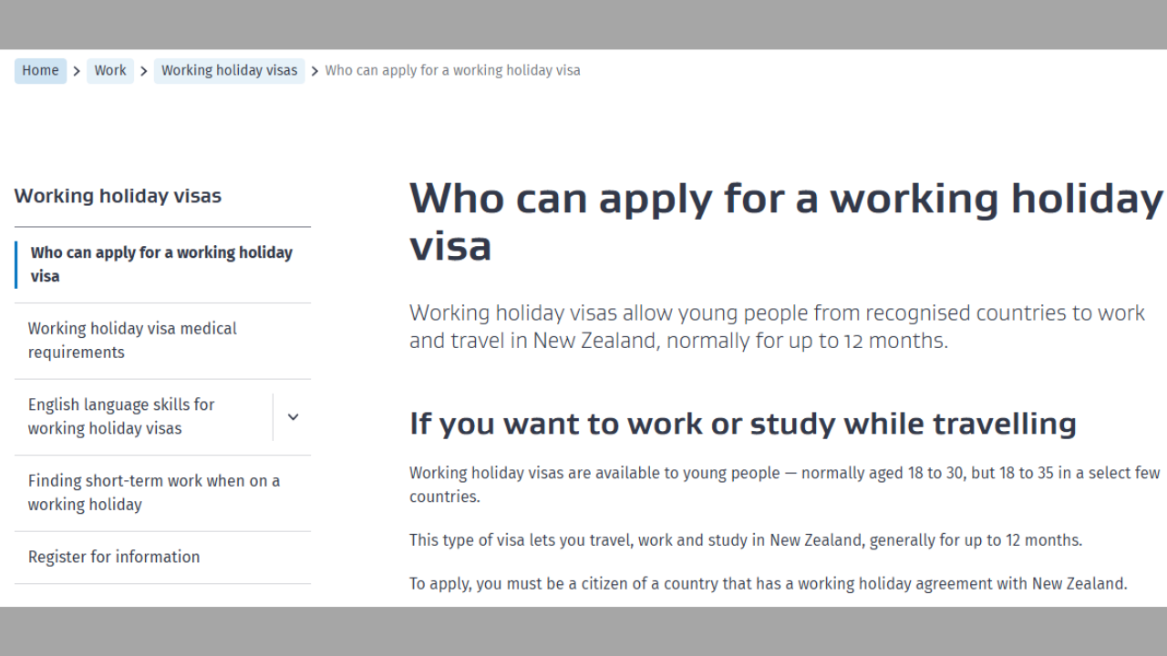 new zealand working visa