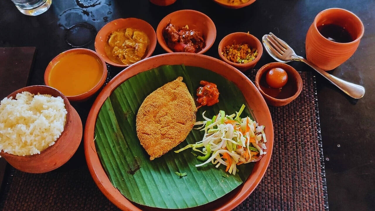 Traditional Goan fish thali