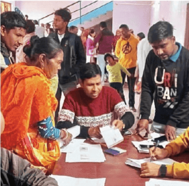 A special SIR hearing centre at West Midnapore’s Salboni, set up to prevent voters from taking elephant corridors