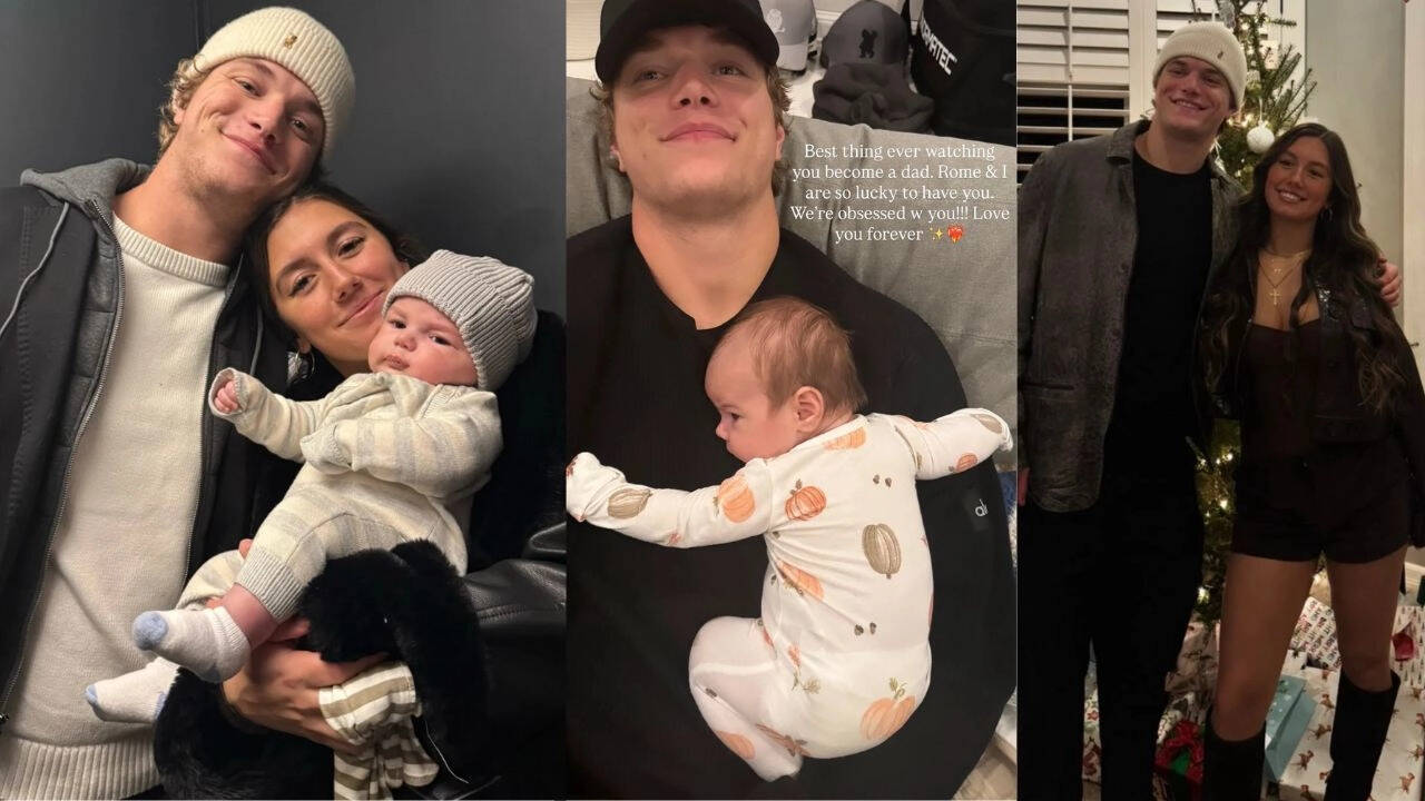 J.J. McCarthy and Katya Kuropas with Rome