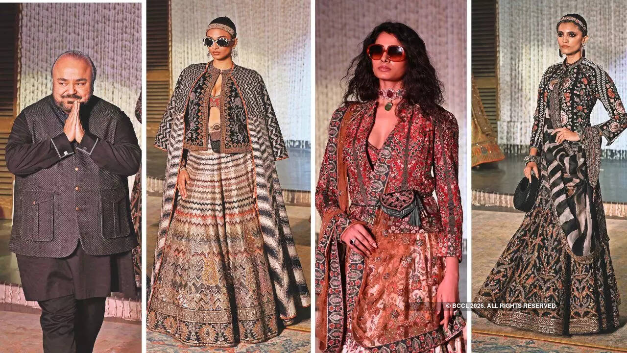 A showcase by JJ Valaya featured layering of couture A showcase by JJ Valaya featured layering of couture
