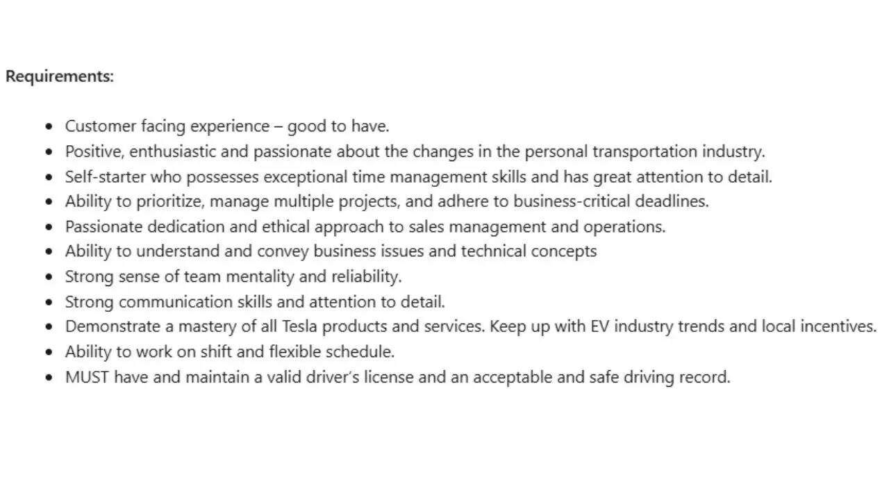 Tesla Hiring