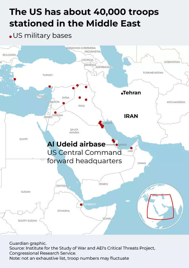 US troops in Middle east