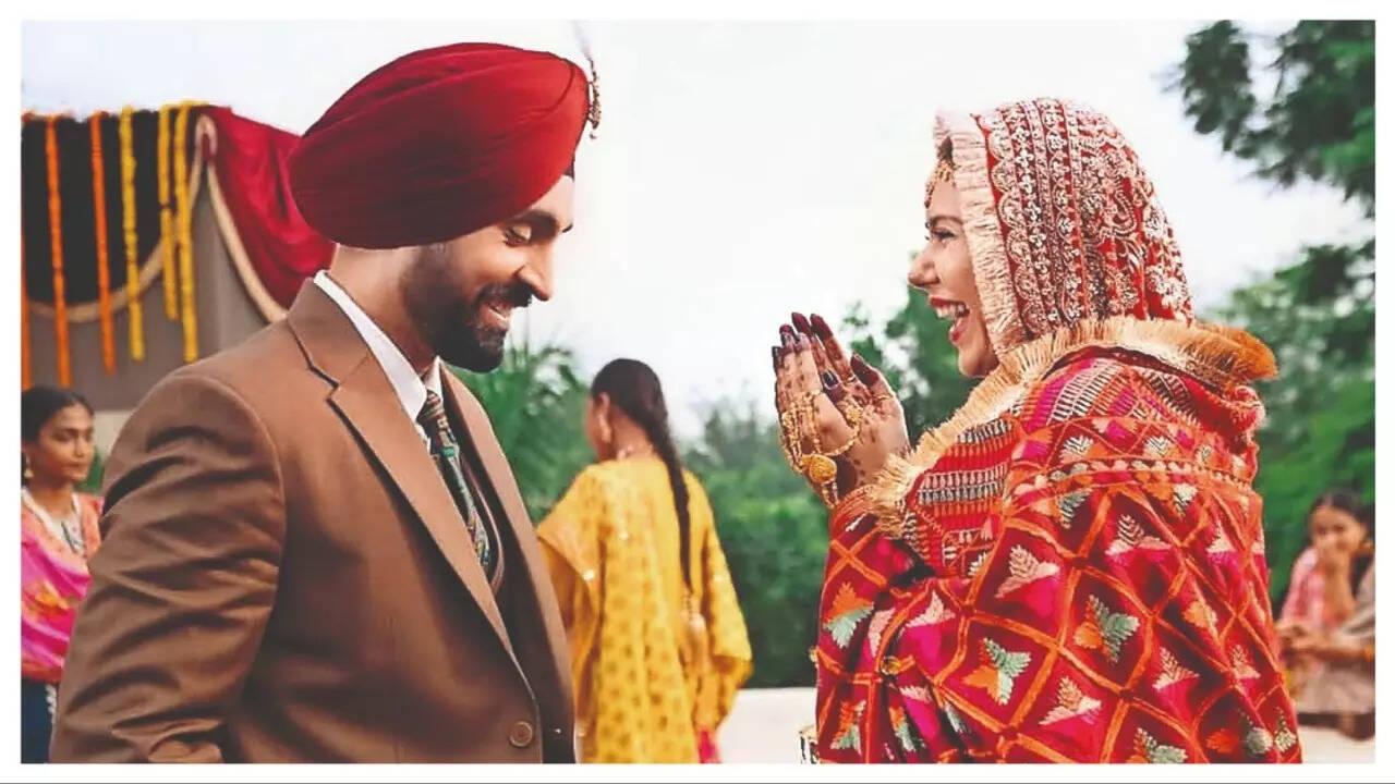 Sonam with Diljit Dosanjh in a still from Border 2