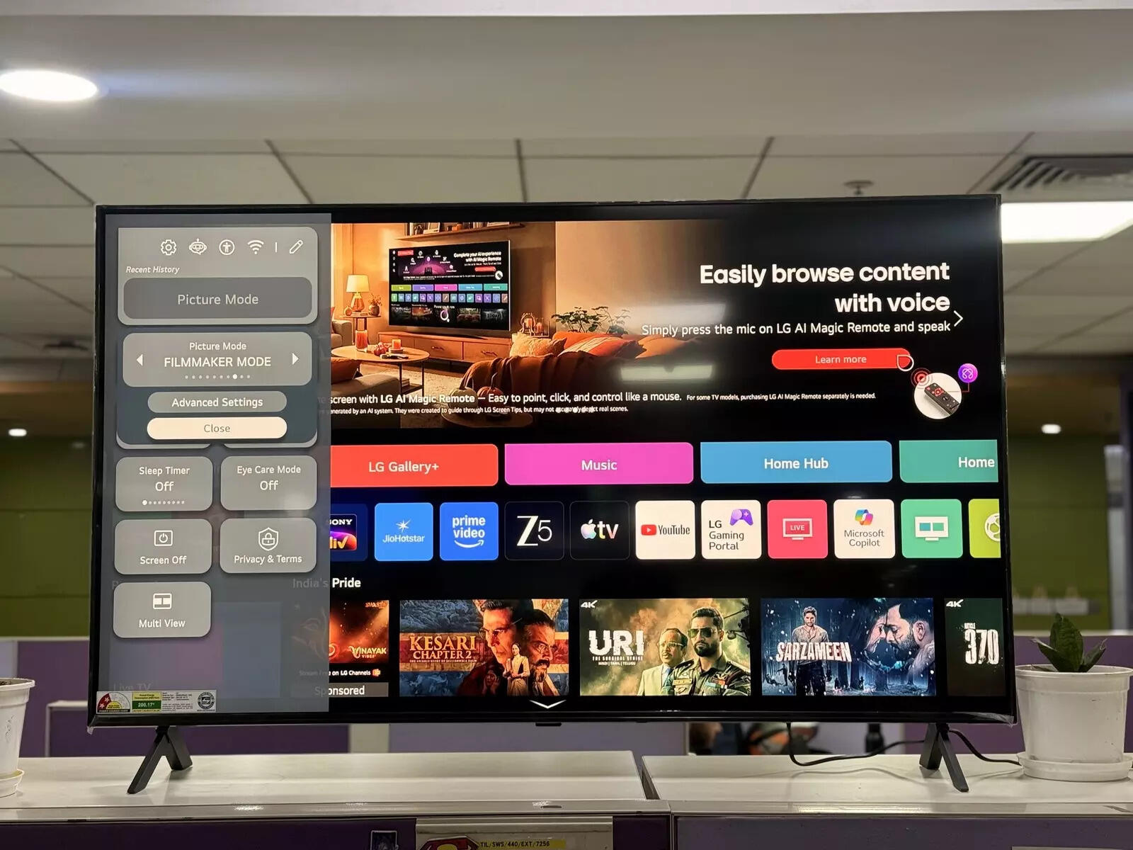 LG QNED 8GA Mini LED TV design