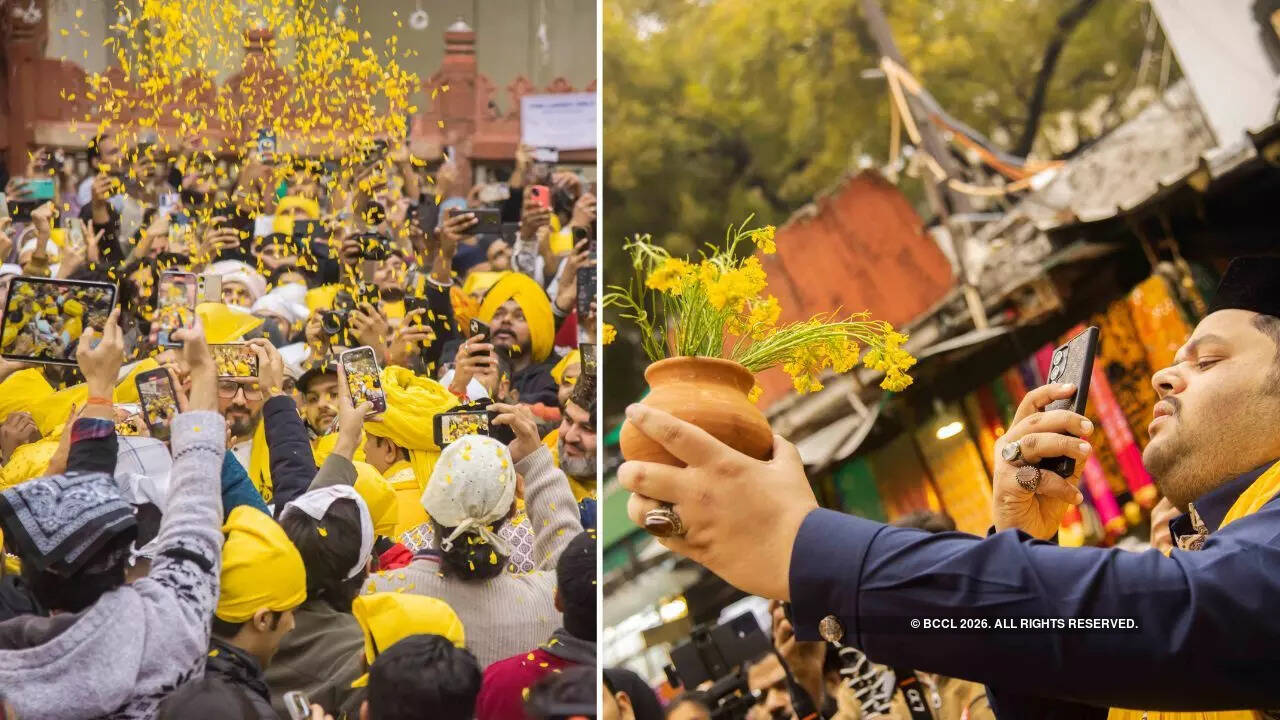 Basant celebration as the dargah has become a unique spectacle for Delhiites, many of whom often visit at this time of the year to capture the beauty of the spectacle