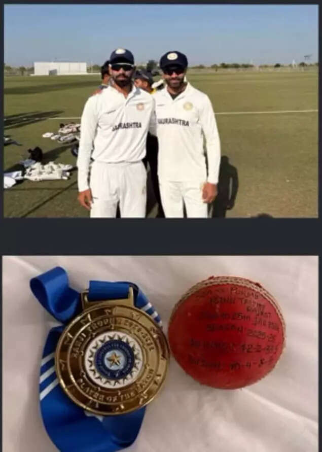 Parth Bhut and Ravindra Jadeja (Image credit: Special arrangement)