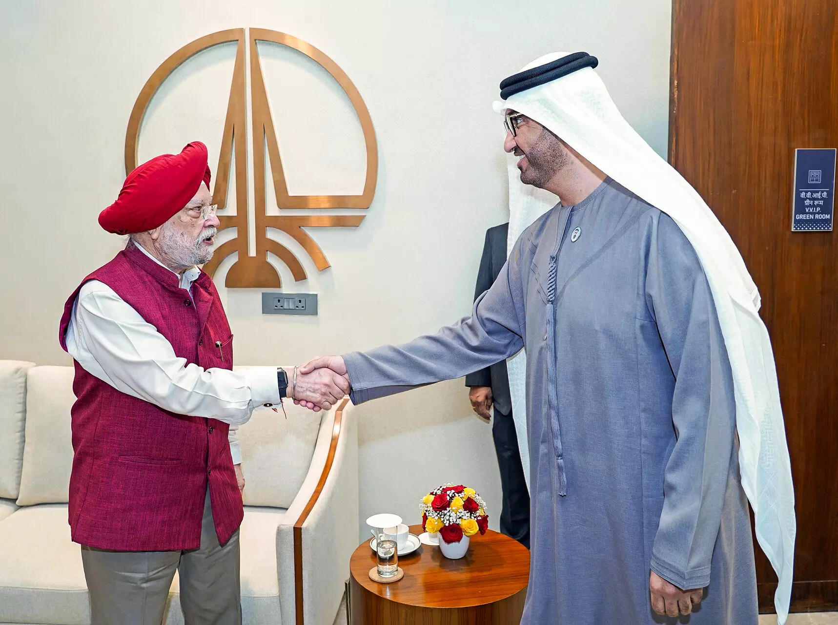 Goa, Jan 27 (ANI): Union Minister Hardeep Singh Puri with UAE Minister of Indust...
