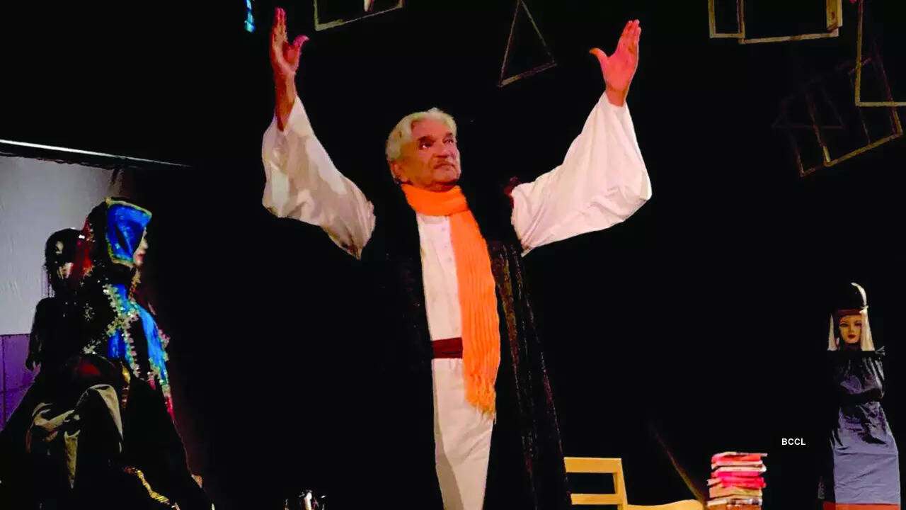 Dr Anil Rastogi performing in the play Beyond the Curtain