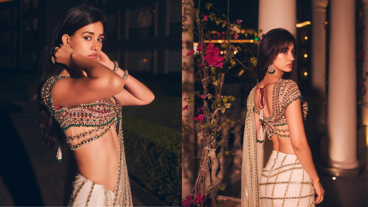 Disha Turns Up the Glam in a Jewel-Drenched Saree
