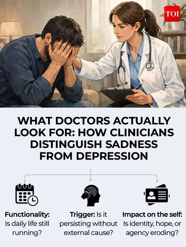 How clinicians distinguish sadness from depression