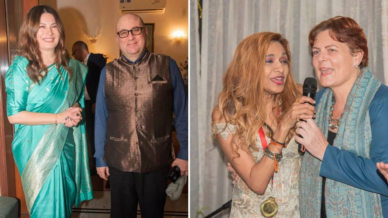 (L-R) Sena Latif, Ambassador of Romania, Reuben Gauci, Ambassador of Malta, Sanjaanaa Jon, Diane Mickeviciene, Ambassador of Lithuania