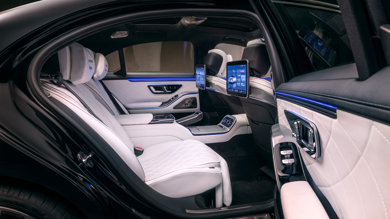 Rear seats offer up to 43 degrees of recline