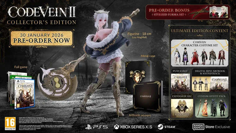 Code Vein 2 pre-order items