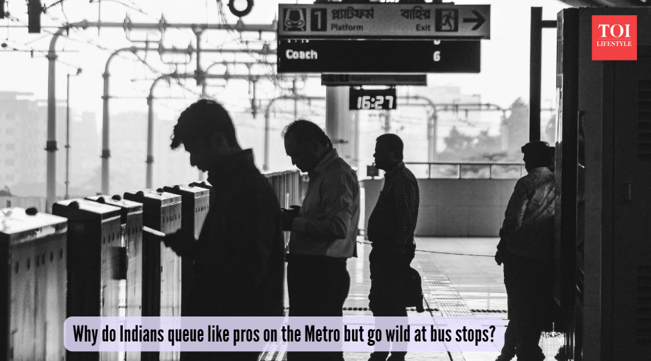 Why do Indians queue like pros on the Metro but go wild at bus stops?