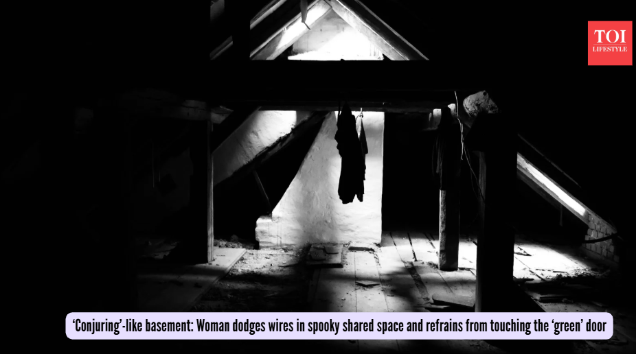 ‘Conjuring’-like basement: Woman dodges wires in spooky shared space and refrains from touching the ‘green’ door