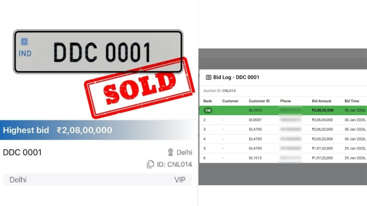 The number has now been purchased by Kiran Kolipakula from Guntur in Andhra Pradesh.