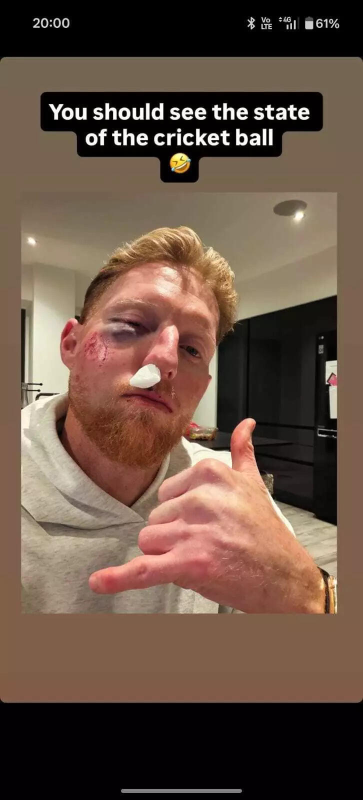 ​Ben Stokes​ Insta story