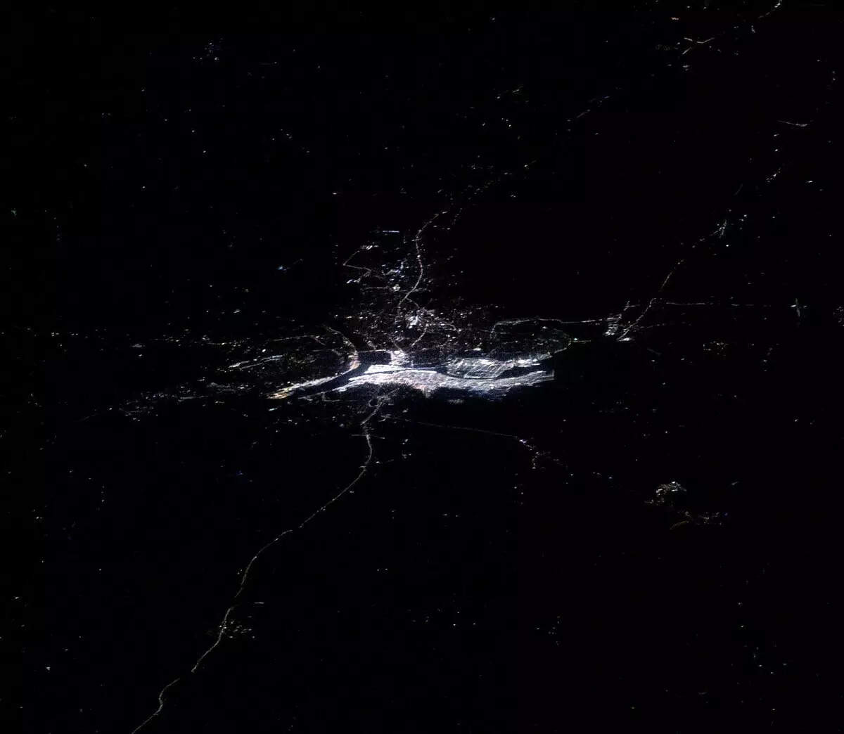 Mahakumbh visible from space (X)
