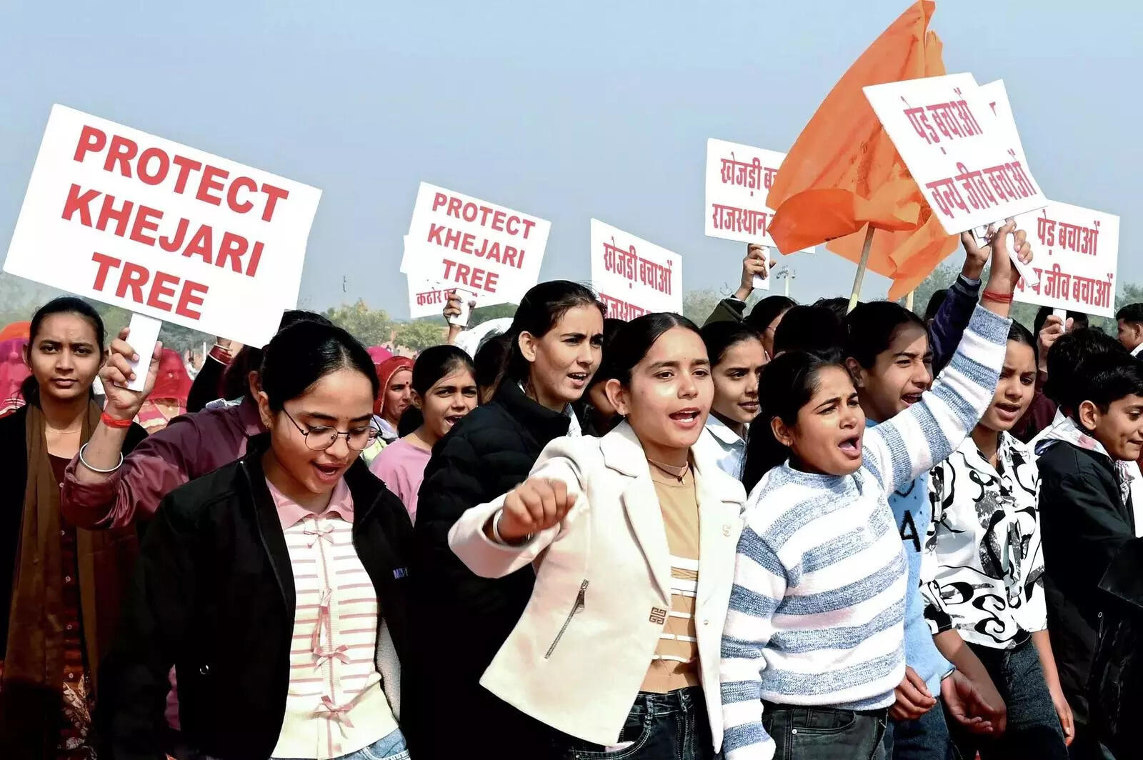 Bikaner, Feb 02 (ANI)_ Environmental supporters and members of the Bishnoi commu....