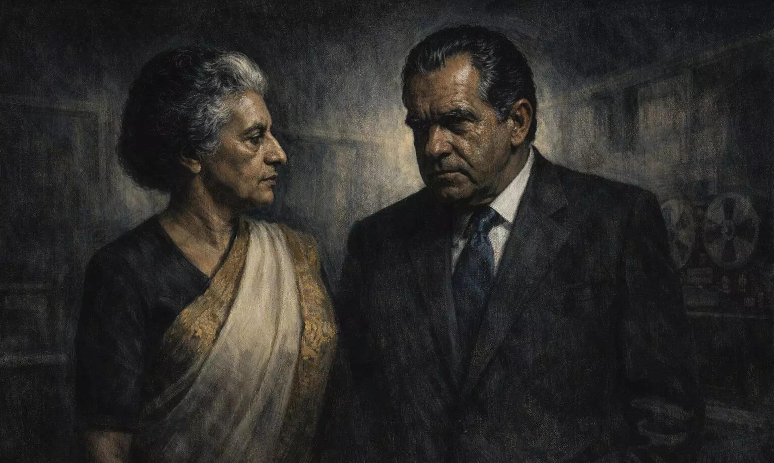 Indira Gandhi and Richard Nixon
