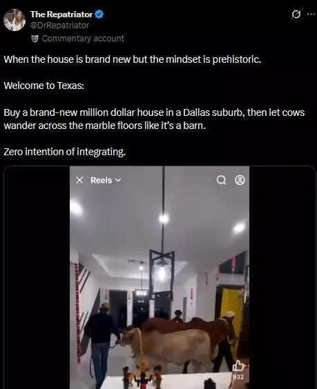 The video of a family welcoming 'gau mata' home from Texas Gaushala on housewarming went viral.