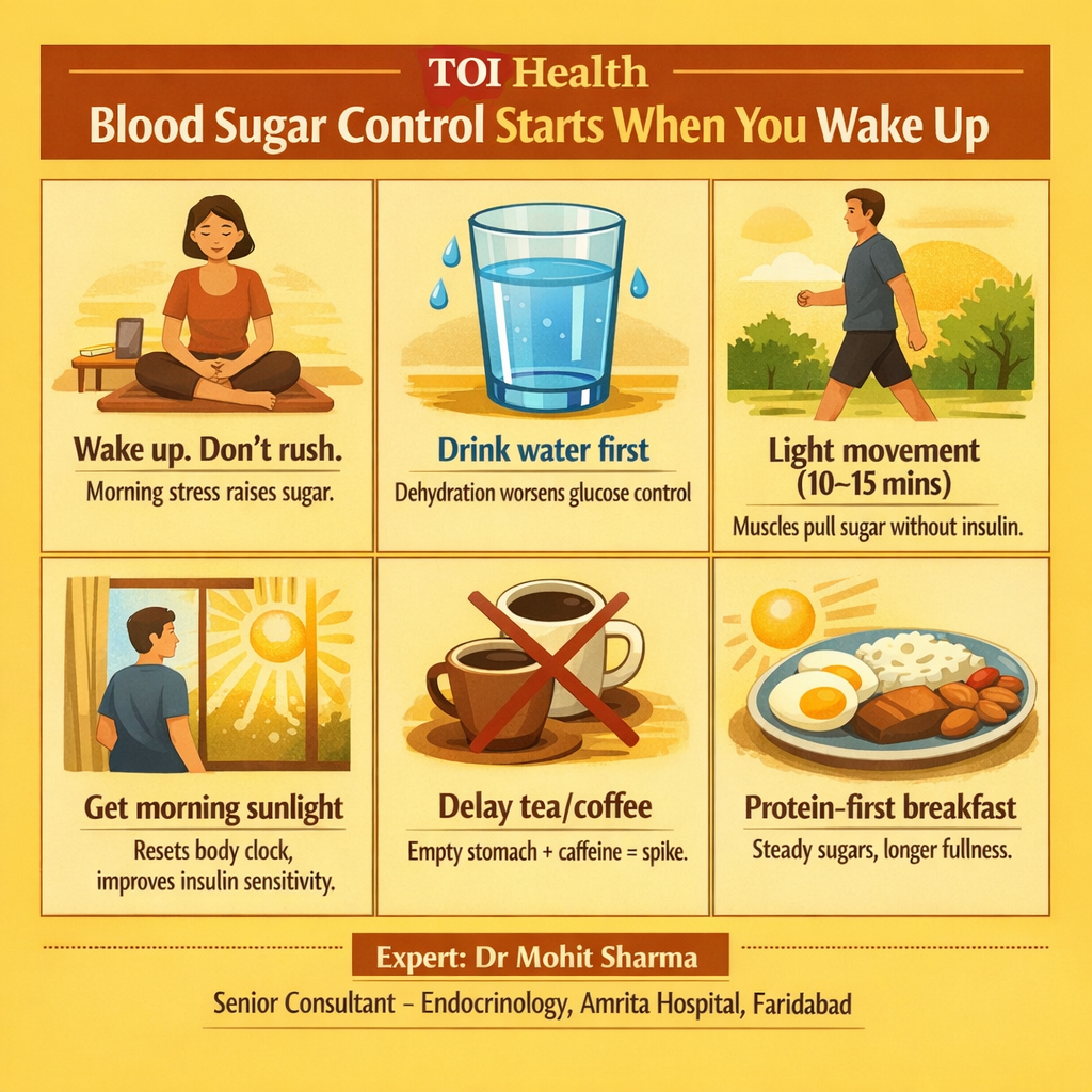 Endocrinologist shares a simple morning routine to keep blood sugar stable before breakfast