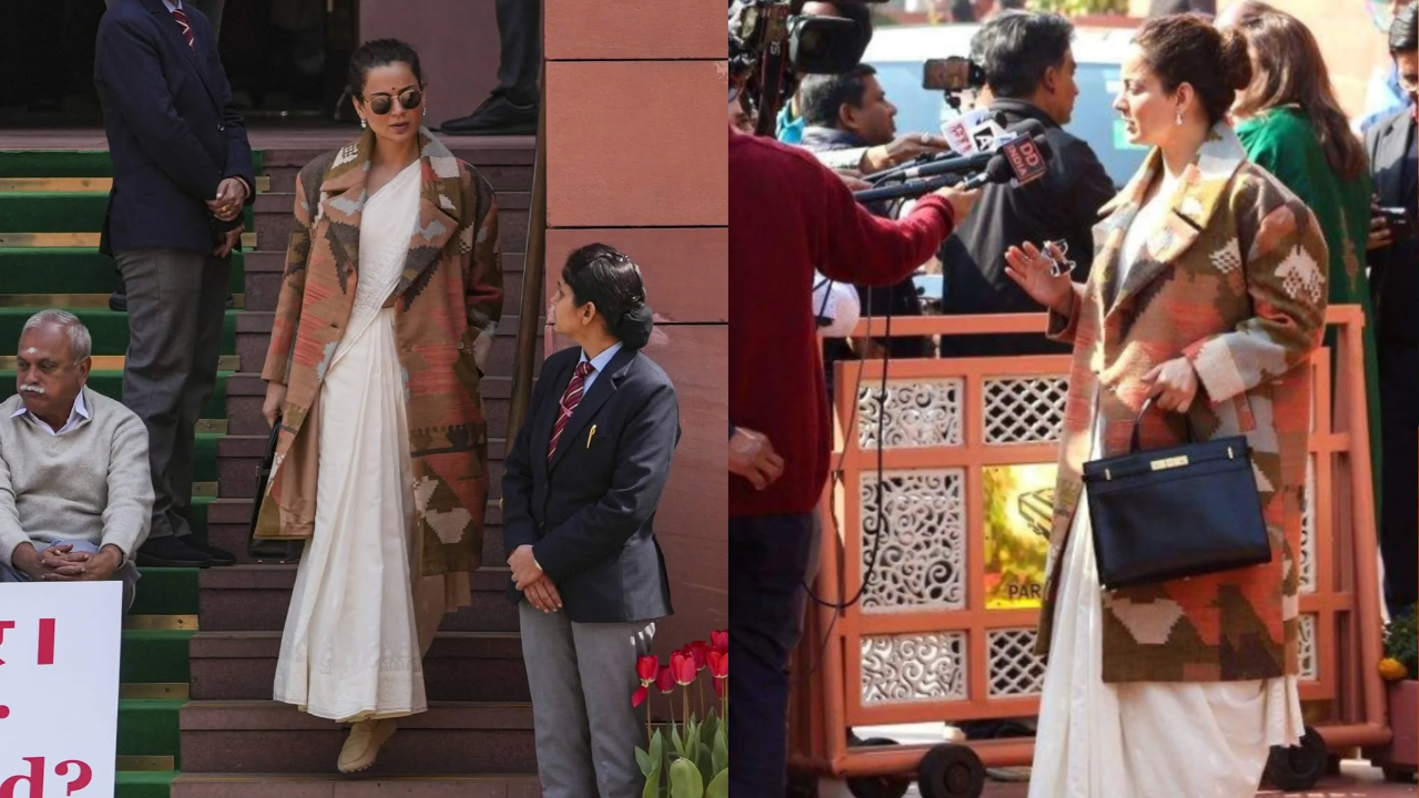 Kangana Ranaut Wears Himachali Handloom to Parliament