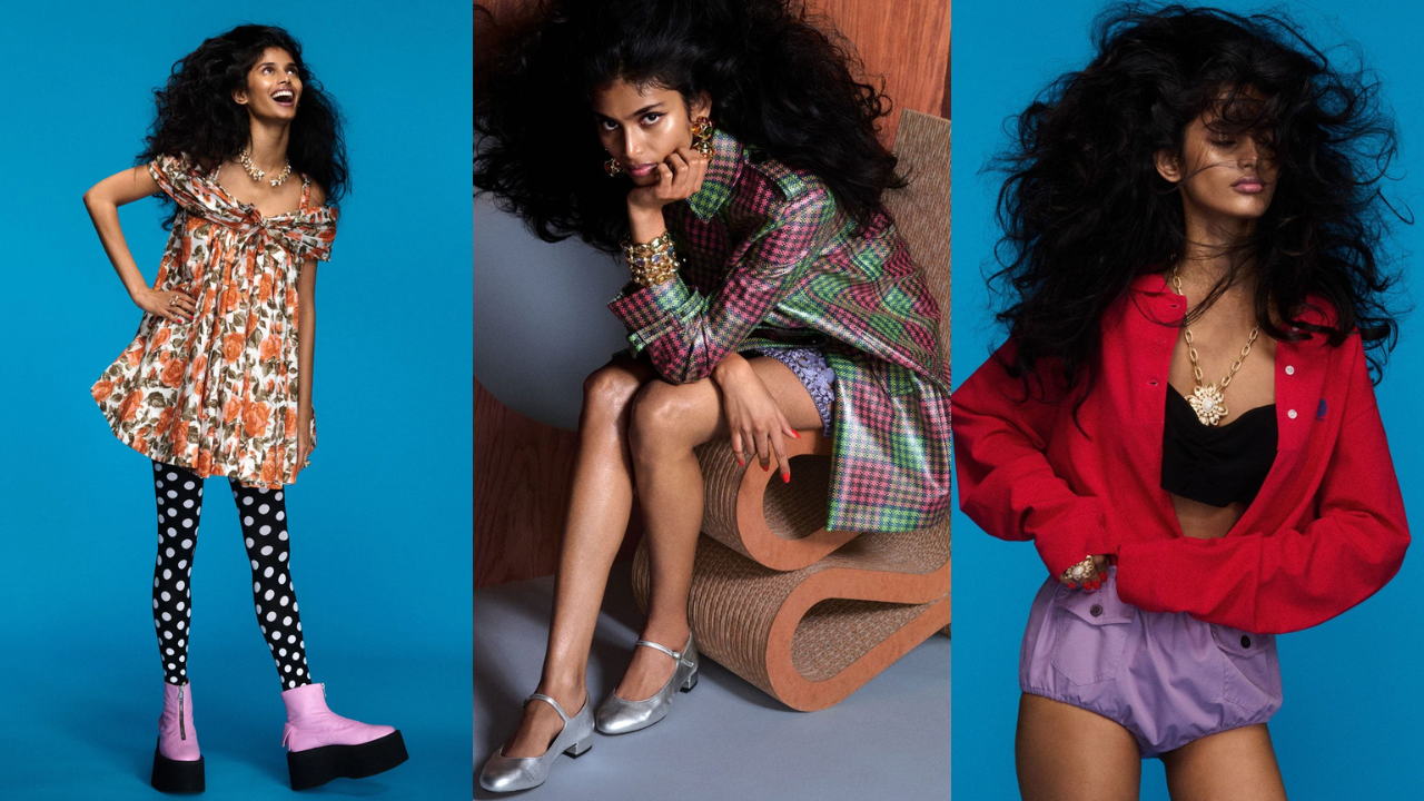 Shoot looks of Bhavitha Mandava for British Vogue
