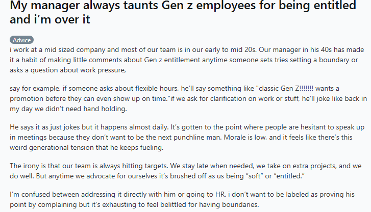 Post made by the user