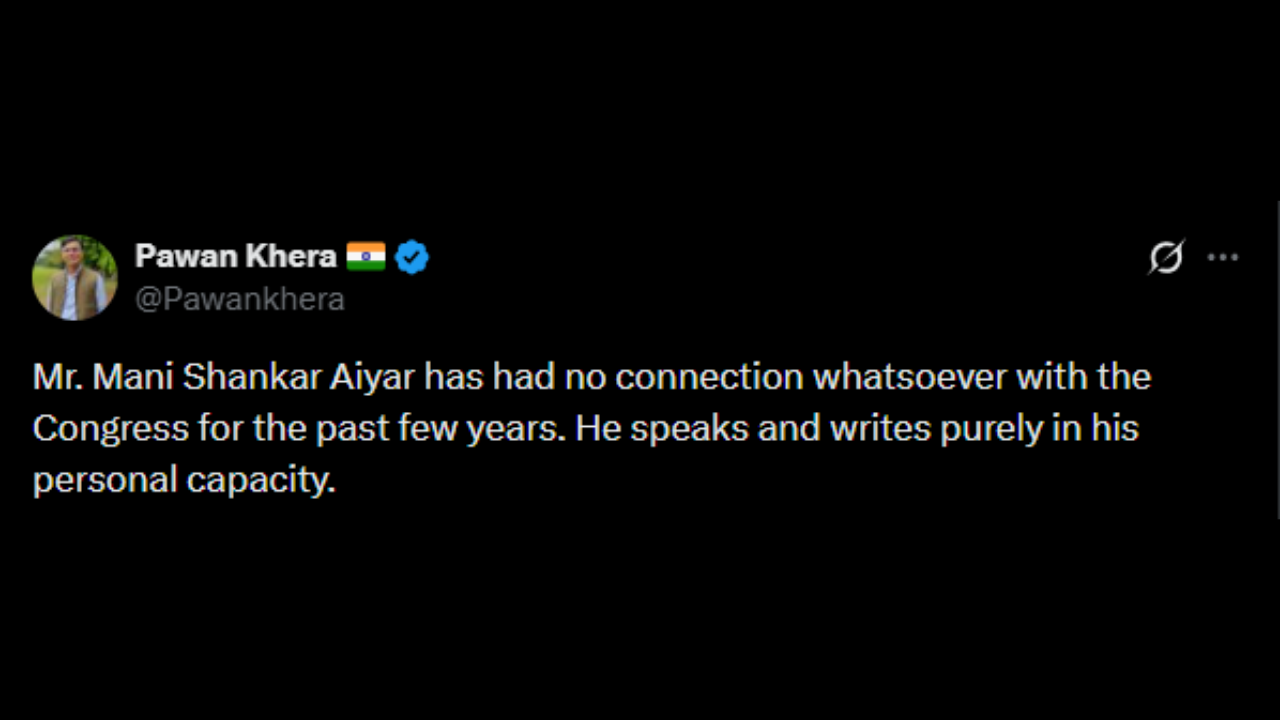 Pawan Khera on Aiyar's recent remarks.