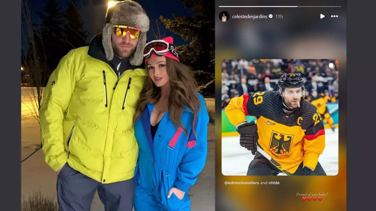 Celeste Desjardins posts emotional four-word reaction as Leon Draisaitl’s Winter Olympics journey ends in disappointment