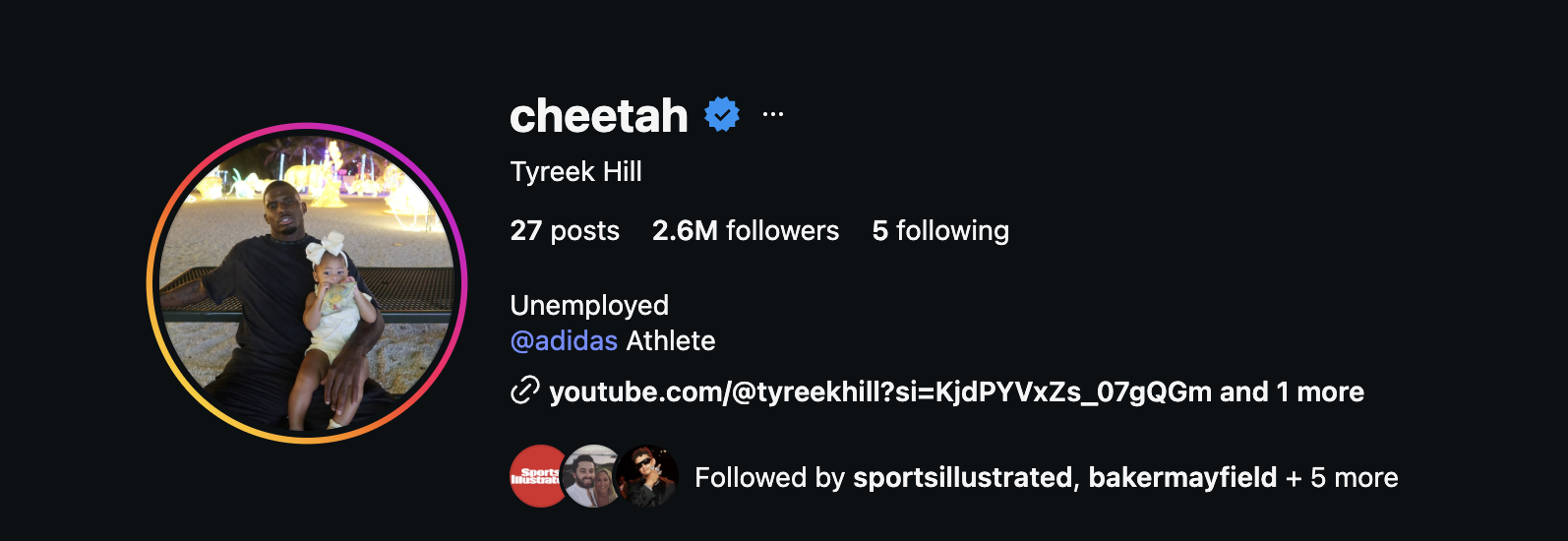 Tyreek Hill Instagram