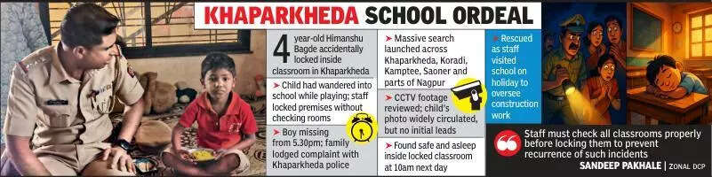 Boy trapped in school overnight