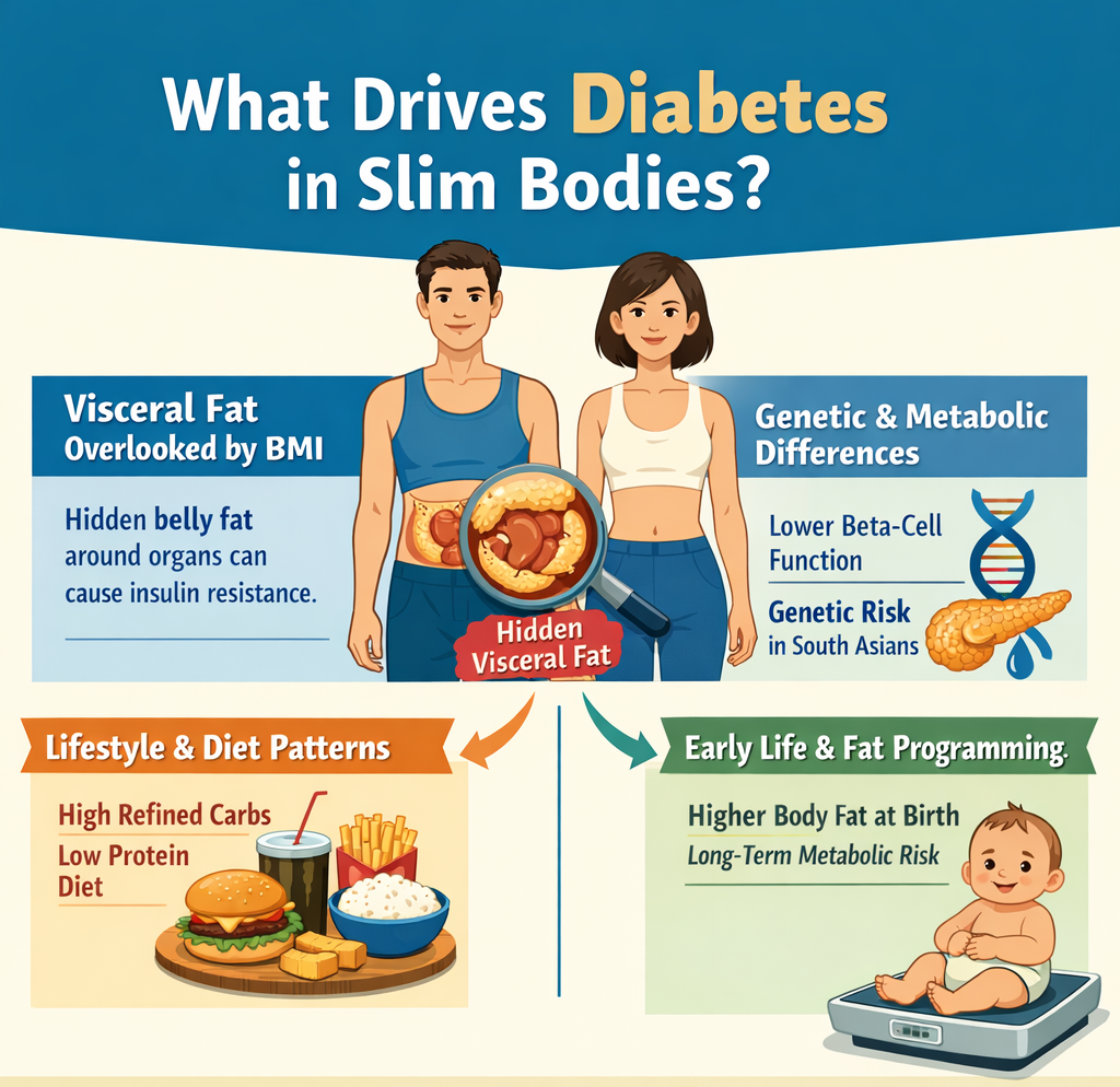 Can thin people also have diabetes?