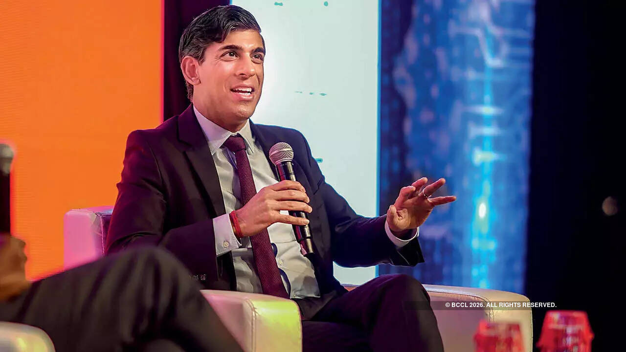 Introducing the UK’s former Prime Minister Rishi Sunak, David Lammy said, “I should start by saying that the former PM, Rishi Sunak, is not just a great son of the UK – he is also a great son of India.” Sunak promptly interjected, “Son-in-law”